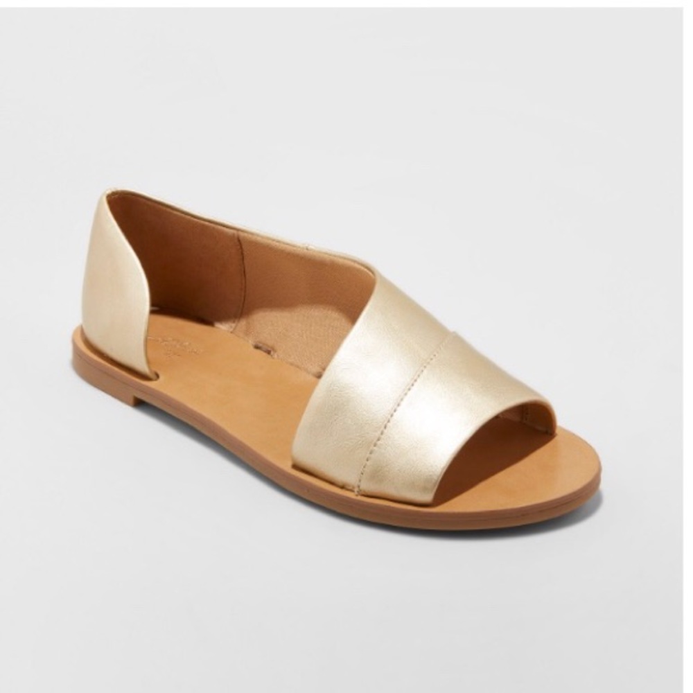 Universal thread lissa slides in gold slip on